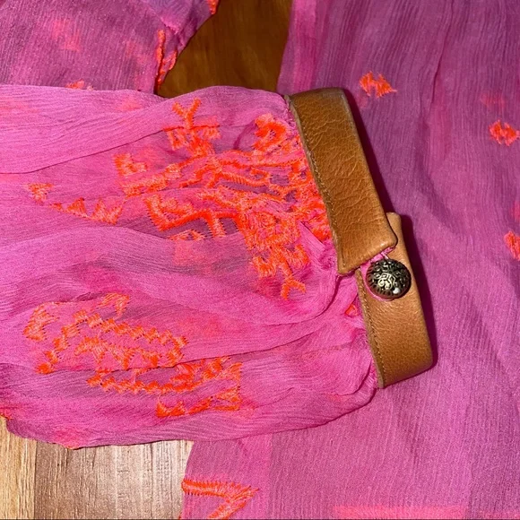 Twelfth Street by Cynthia Vincent Neon Pink Top - Picture 4 of 4